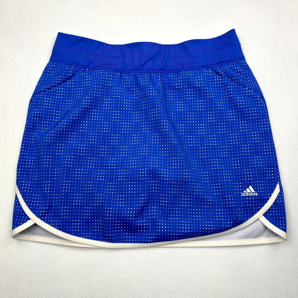Adidas Skort Womens Small Blue Polka Dot Golf Tennis Athletic Skirt CE3006